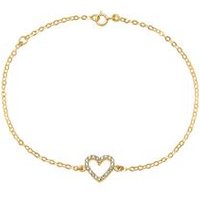 🦚 Damenarmband Herz aus 585er Gold mit Zirkonia 🦚 Damenarmband Herz aus 585er Gold mit Zirkonia