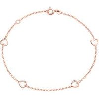 🦚 Armband Herzen für Damen aus 14K Roségold 🦚 Armband Herzen für Damen aus 14K Roségold