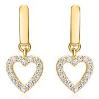 🦚 333er Gelbgold Ohrstecker Zirkonia in Herzform 🦚 333er Gelbgold Ohrstecker Zirkonia in Herzform
