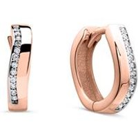 🦚 Creolen aus 333er Roségold mit Zirkonia 🦚 Creolen aus 333er Roségold mit Zirkonia