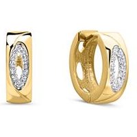 🦚 Creolen für Damen aus 333er Gold mit Zirkonia 🦚 Creolen für Damen aus 333er Gold mit Zirkonia