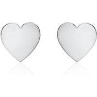 🦚 Gravur Ohrstecker Herzen für Damen aus 585er Weißgold 🦚 Gravur Ohrstecker Herzen für Damen aus 585er Weißgold