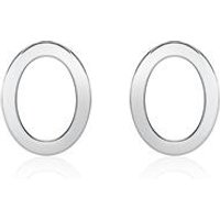 🦚 Ohrstecker Ovale für Damen aus 14K Weißgold 🦚 Ohrstecker Ovale für Damen aus 14K Weißgold