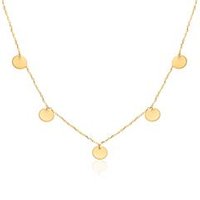 🦚 Plättchen Kette für Damen aus 9K Gold 🦚 Plättchen Kette für Damen aus 9K Gold