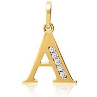 🦚 333er Gold Buchstabenanhänger A mit Zirkonia 🦚 333er Gold Buchstabenanhänger A mit Zirkonia