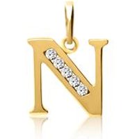 🦚 333er Gold Buchstabenanhänger N mit Zirkonia 🦚 333er Gold Buchstabenanhänger N mit Zirkonia