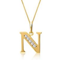 🦚 333er Goldkette Buchstabe N mit Zirkonia 🦚 333er Goldkette Buchstabe N mit Zirkonia