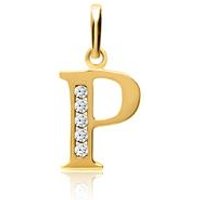 🦚 333er Gold Buchstabenanhänger Pmit Zirkonia 🦚 333er Gold Buchstabenanhänger Pmit Zirkonia