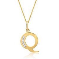🦚 333er Goldkette Buchstabe Q mit Zirkonia 🦚 333er Goldkette Buchstabe Q mit Zirkonia