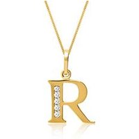 🦚 333er Goldkette Buchstabe R mit Zirkonia 🦚 333er Goldkette Buchstabe R mit Zirkonia