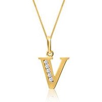 🦚 333er Goldkette Buchstabe V mit Zirkonia 🦚 333er Goldkette Buchstabe V mit Zirkonia