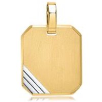 🦚 Eckiger Anhänger 333er Gold Bicolor 🦚 Eckiger Anhänger 333er Gold Bicolor