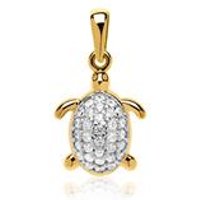 🦚 333er Goldanhänger Schildkröte Zirkonia 🦚 333er Goldanhänger Schildkröte Zirkonia