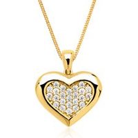 🦚 Kette und 333er Goldanhänger Herz mit weißen Zirkonia 🦚 Kette und 333er Goldanhänger Herz mit weißen Zirkonia