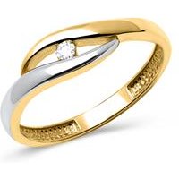 🦚 Goldring in 333er Gelb- Weißgold mit Zirkonia 🦚 Goldring in 333er Gelb- Weißgold mit Zirkonia