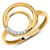 🦚 333er Goldring Kreise mit weißen Zirkonia 🦚 333er Goldring Kreise mit weißen Zirkonia