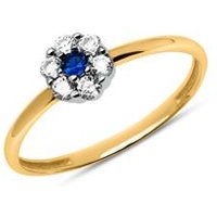 🦚 333er Goldring mit Zirkonia in Blau und Weiß 🦚 333er Goldring mit Zirkonia in Blau und Weiß