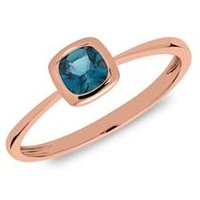 🦚 585er Roségold Ring mit Blautopas 🦚 585er Roségold Ring mit Blautopas