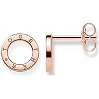 🦚 Damen Ohrstecker Kreise Together aus 925er Silber, rosé 🦚 Damen Ohrstecker Kreise Together aus 925er Silber, rosé