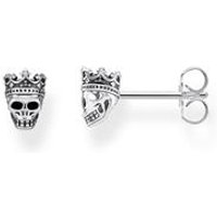 🦚 Damen Ohrstecker Totenkopf König aus 925er Silber 🦚 Damen Ohrstecker Totenkopf König aus 925er Silber