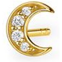 🦚 Single Ohrstecker Mond aus 925er Silber, vergoldet 🦚 Single Ohrstecker Mond aus 925er Silber, vergoldet