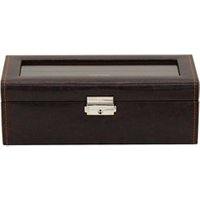 🦚 Uhrenbox für 4 Uhren braun cognac 🦚 Uhrenbox für 4 Uhren braun cognac