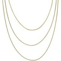 🦚 Dreireihige Damenkette aus Edelstahl, IP Gold 🦚 Dreireihige Damenkette aus Edelstahl, IP Gold