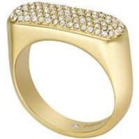 🦚 Damen Siegelring Heritage D-Link aus Edelstahl, IP Gold 🦚 Damen Siegelring Heritage D-Link aus Edelstahl, IP Gold