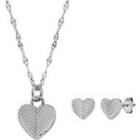 🦚 Harlow Hearts Set aus Kette und Ohrsteckern, Edelstahl 🦚 Harlow Hearts Set aus Kette und Ohrsteckern, Edelstahl