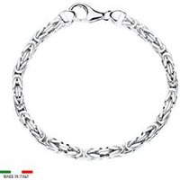 🦚 Königsarmband für Herren aus Sterlingsilber, 4,0 mm 🦚 Königsarmband für Herren aus Sterlingsilber, 4,0 mm