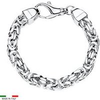 🦚 Herren Königsarmband aus Sterlingsilber, 8 mm, vierkant 🦚 Herren Königsarmband aus Sterlingsilber, 8 mm, vierkant