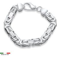 🦚 Königsarmband für Herren aus 925er Silber, 10 mm 🦚 Königsarmband für Herren aus 925er Silber, 10 mm