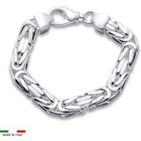 🦚 925 Silberarmband: Königsarmband Silber 10mm 🦚 925 Silberarmband: Königsarmband Silber 10mm