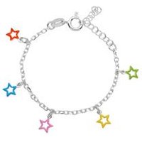 🦚 Armband für Kinder 925 Silber mit bunten Sternen 🦚 Armband für Kinder 925 Silber mit bunten Sternen