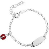 🦚 Gravierbares Kinderarmband Silber Marienkäfer 🦚 Gravierbares Kinderarmband Silber Marienkäfer