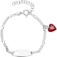 🦚 Gravierbares Kinderarmband Silber Herzmotiv 🦚 Gravierbares Kinderarmband Silber Herzmotiv