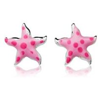 🦚 925 Silberohrstecker für Kinder rosa Sterne 🦚 925 Silberohrstecker für Kinder rosa Sterne