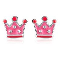 🦚 Ohrstecker Krone für Mädchen aus Sterlingsilber 🦚 Ohrstecker Krone für Mädchen aus Sterlingsilber