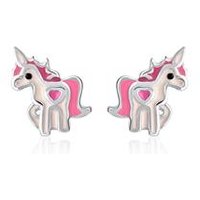 🦚 Einhorn Ohrstecker für Mädchen aus 925er Silber 🦚 Einhorn Ohrstecker für Mädchen aus 925er Silber