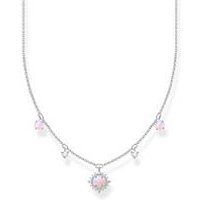 🦚 Silberkette Vintage mit Glas-Keramik-Steinbesatz 🦚 Silberkette Vintage mit Glas-Keramik-Steinbesatz