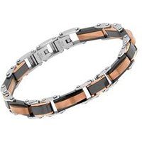 🦚 Schwarz-roséfarbenes Edelstahlarmband 🦚 Schwarz-roséfarbenes Edelstahlarmband