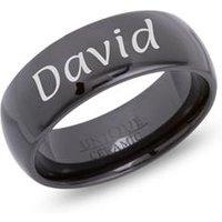 🦚 Schwarzer Keramikring Lasergravur kratzfest 🦚 Schwarzer Keramikring Lasergravur kratzfest