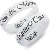 🦚 Weisse Eheringe Keramik Lasergravur 6mm 🦚 Weisse Eheringe Keramik Lasergravur 6mm