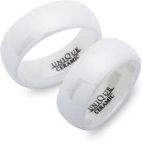 🦚 Weisse Trauringe aus Keramik 8mm poliert 🦚 Weisse Trauringe aus Keramik 8mm poliert