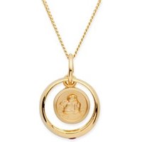 🦚 333er Gold Taufkette Rubin Engel 🦚 333er Gold Taufkette Rubin Engel