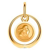 🦚 333er Gold Taufring Zirkonia Engelsanhänger 🦚 333er Gold Taufring Zirkonia Engelsanhänger