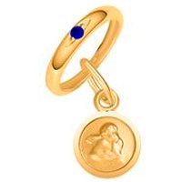 🦚 Taufring 333er Gold mit Saphir Engelsanhänger 🦚 Taufring 333er Gold mit Saphir Engelsanhänger