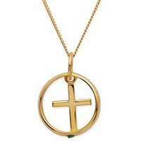 🦚 333er Gold Taufkette mit Kreuz Smaragd 🦚 333er Gold Taufkette mit Kreuz Smaragd