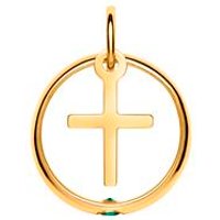 🦚 333er Gold Taufring mit Kreuz und Smaragd 🦚 333er Gold Taufring mit Kreuz und Smaragd