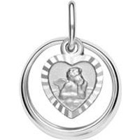 🦚 925 Silber Taufring poliert Engelsanhänger 🦚 925 Silber Taufring poliert Engelsanhänger